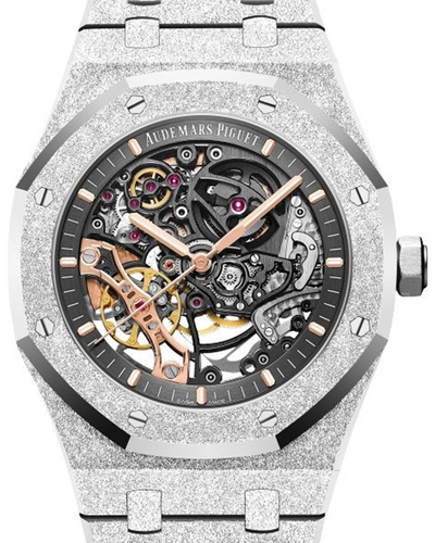 Audemars Piguet Royal Oak 41MM Skeleton Dial Frosted White Gold Bracelet (15407BC.GG.1224BC.01)