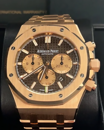 Audemars Piguet Royal Oak 41MM Chocolate Dial Rose Gold Bracelet (26239OR.OO.1220OR.02)