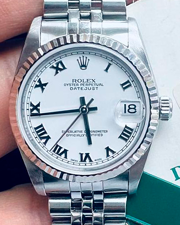 2002 Rolex Datejust 31MM White Dial Jubilee Bracelet (78274)