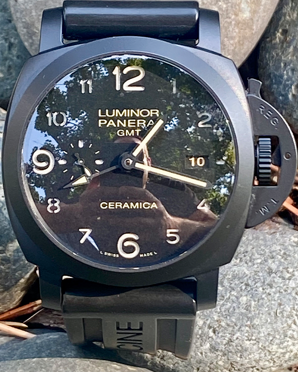 Panerai Luminor 1950 3 Days GMT Automatic 44MM Black Dial Rubber Strap (PAM00441)