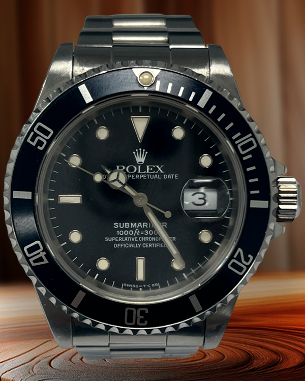 Rolex Submariner Date 40MM Black Dial Steel Bracelet (16610)