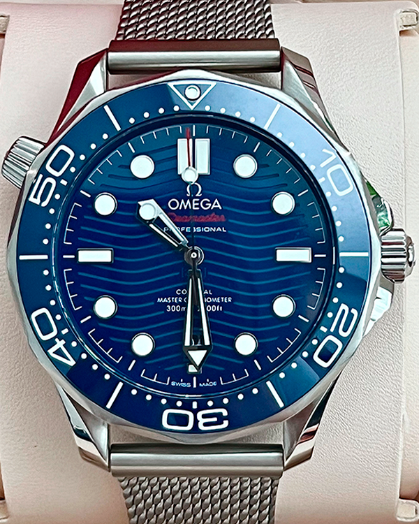 2022 Omega Seamaster Professional Diver 300M 42MM Blue Dial Steel Bracelet (210.32.42.20.03.001)