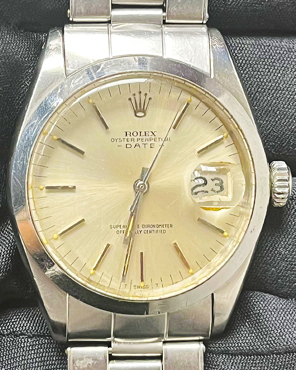 Rolex Oyster Perpetual Date Vintage 34MM Silver Dial Oyster Bracelet (1500)