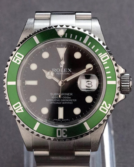2009 (V Serial) Rolex Submariner Date "Kermit" 40MM Black Dial Oyster Bracelet (16610LV)
