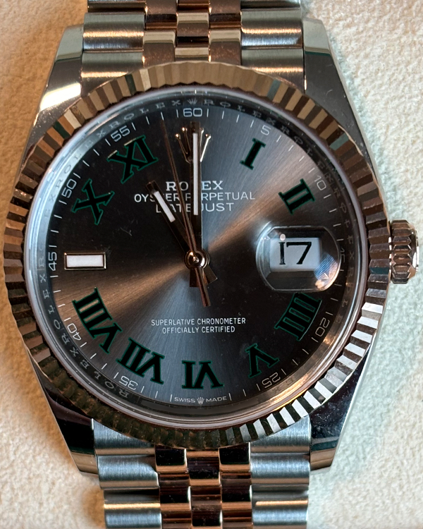 Rolex Datejust 36MM "Wimbledon" Slate Dial Two-Tone Jubilee Bracelet (126231)