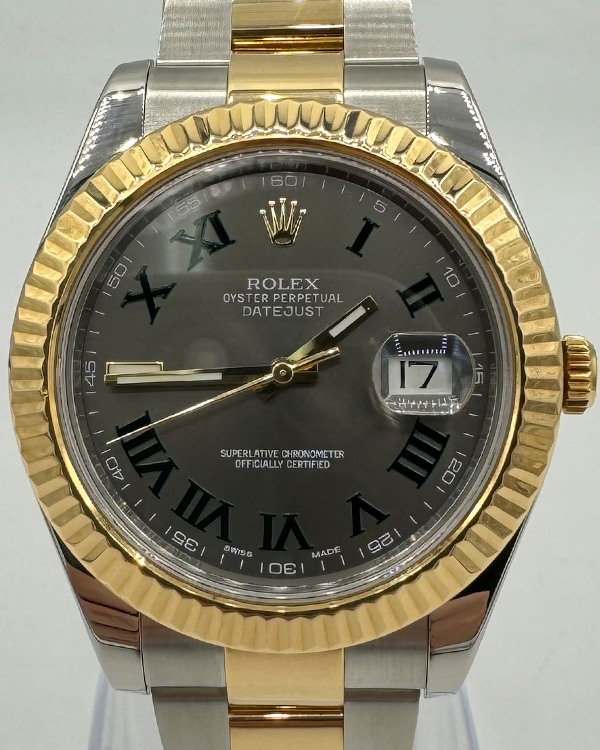 Rolex Datejust II "Wimbledon" 41MM Slate Dial Two-Tone Oyster Bracelet (116333)