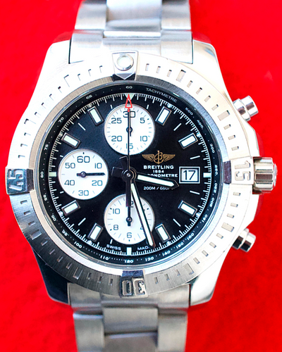 Breitling Colt Chronograph 44MM Black Dial Steel Bracelet (A13388)