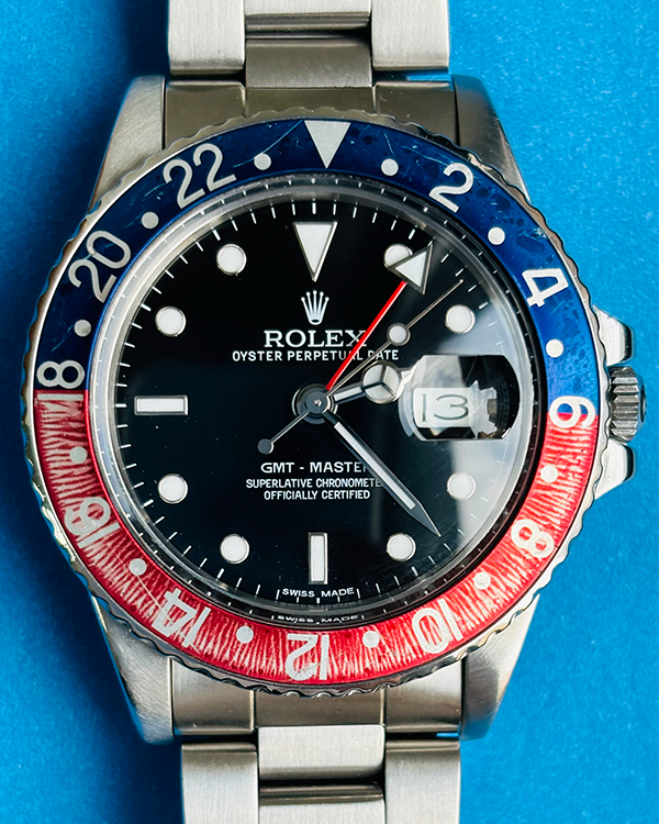 Rolex GMT-Master "Pepsi" Vintage 40MM Black Dial Oyster Bracelet (16750)