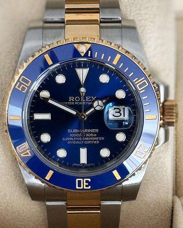 2018 Rolex Submariner Date "Bluesy" 40MM Blue Dial Two-Tone Oyster Bracelet (116613LB)