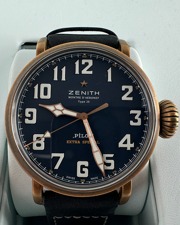 2022 Zenith Pilot Type 20 Extra Special 45MM Blue Dial Leather Strap (29.2430.679/57.C808)