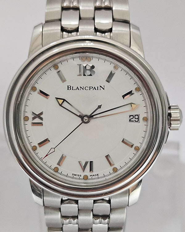 Blancpain Léman Ultra Slim 38mm White Dial Steel Bracelet (2100)