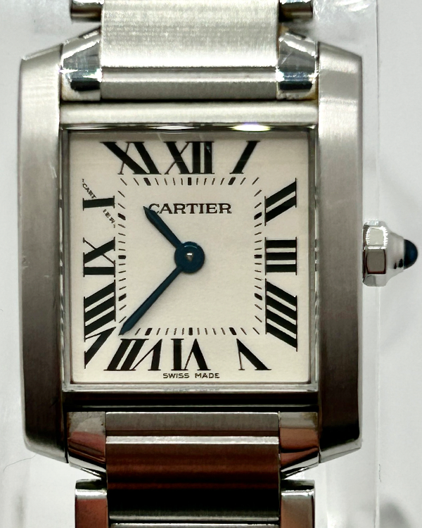 Cartier Tank Française 20X25MM Quartz White Dial Steel Bracelet (2384)