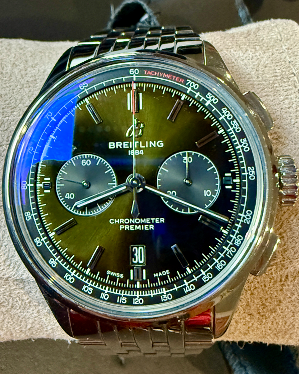 Breitling Premier B01 Chronograph "for Bentley" 42MM Green Dial Steel Bracelet  (AB0118)