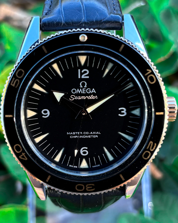 2016 Omega Seamaster 300M 41MM Sedna Black Dial Leather Strap (233.22.41.21.01.002)