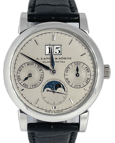 2013 A. Lange & Sohne Saxonia 38.5MM Silver Dial Leather Strap (330.025 E)