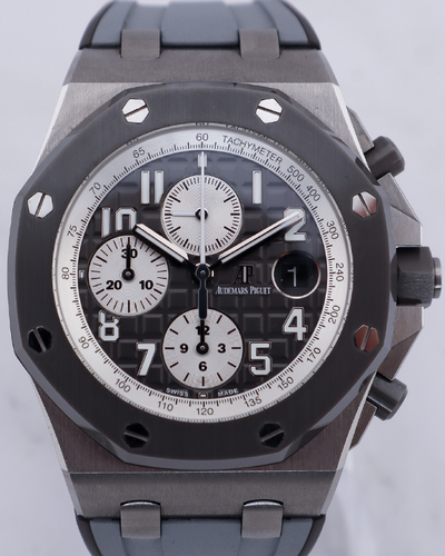 (K Serial) Audemars Piguet Royal Oak Offshore Chronograph "Ghost" 42MM Grey Dial Rubber Strap (26470IO.OO.A006CA.01)