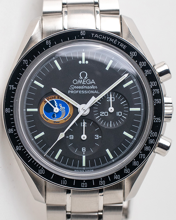 Omega Speedmaster Professional  "Missions Apollo 14" Black Dial Steel Bracelet (3597.17)