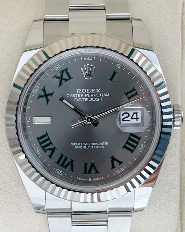 2022 Rolex Datejust "Wimbledon" 41MM Slate Dial Oyster Bracelet (126334)