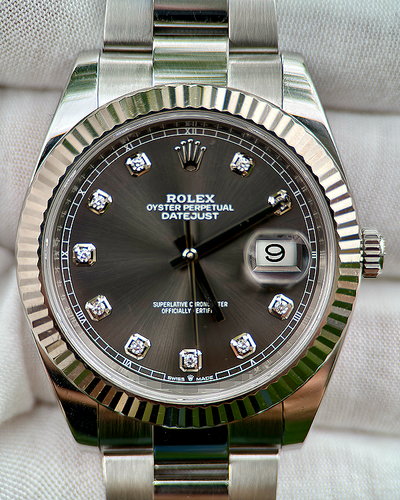 Rolex Datejust 41MM Dark Rhodium Dial Oyster Bracelet (126334)