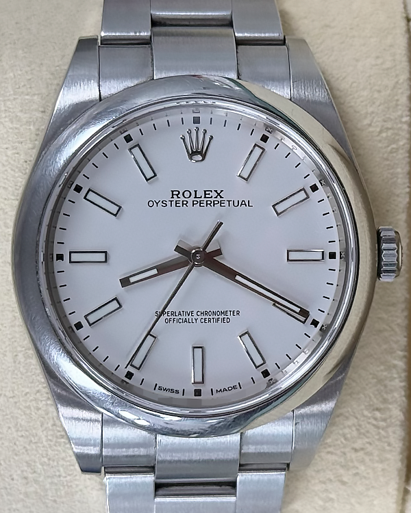 Rolex Oyster Perpetual 41MM White Dial Oyster Bracelet (114300)