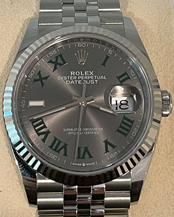 2024 Rolex Datejust "Wimbledon" 36MM Slate Dial Jubilee Bracelet (126234)