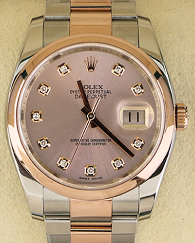 Rolex Datejust 36MM Pink Dial Two-Tone Oyster Bracelet (116201)