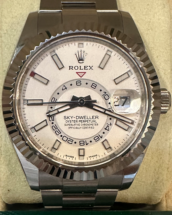 2021 Rolex Sky-Dweller 42MM White Dial Oystersteel Bracelet (326934)