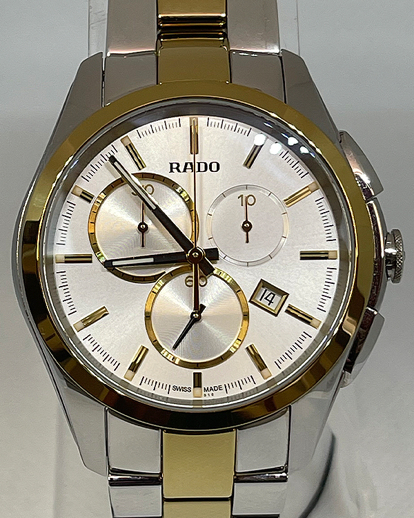 Rado Hyperchrome  Chronograph 41MM Quartz Silver Dial Two-Tone Bracelet (R32040102)