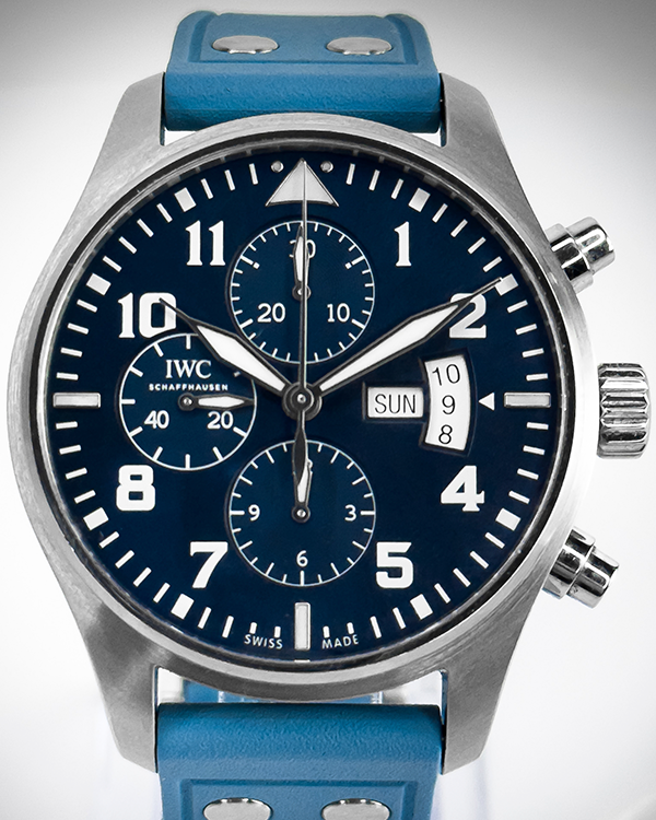 2020 IWC Schaffhausen Pilot Chronograph "Le Petit Prince" 43MM Blue Dial Rubber Strap (IW377706)