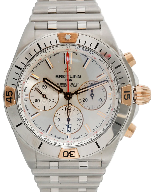 Breitling Chronomat B01 42MM Silver Dial Steel Bracelet (IB0134101G1A1)