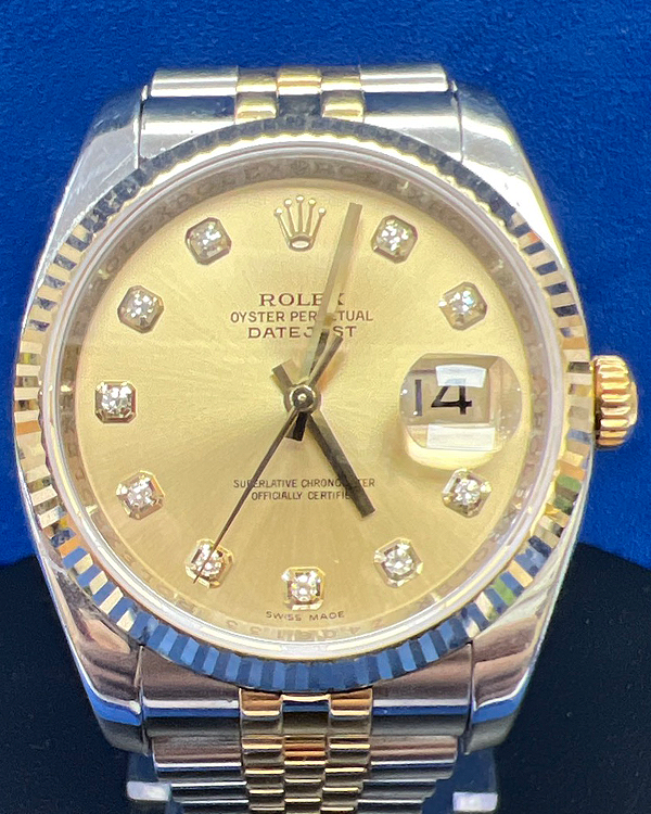 Rolex Datejust 36MM Champagne Dial Two-Tone Jubilee Bracelet (116233)