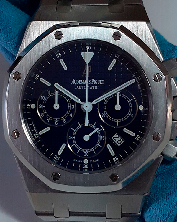 Audemars Piguet Royal Oak 39MM "Méga Tapisserie” Blue Dial Steel Bracelet (25860ST)