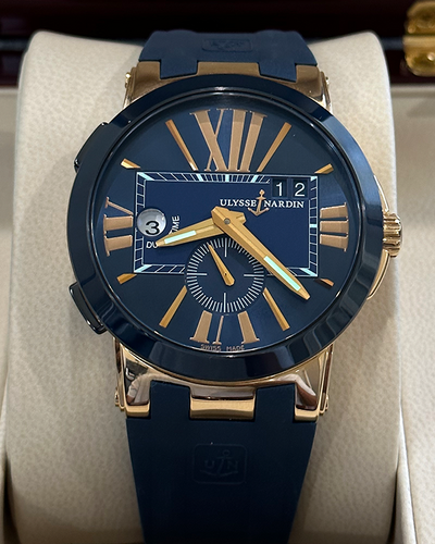 2020 Ulysse Nardin Executive Dual Time Rose Gold Blue Dial (246-00-3/43)