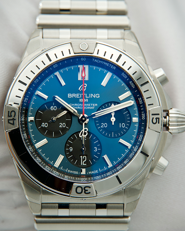 2023 Breitling Chronomat 42MM Blue Dial Steel Bracelet (AB0134101C1A1)