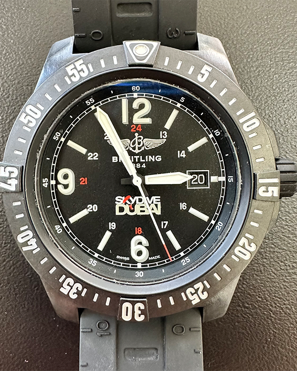 2021 Breitling Colt Skyracer "SkyDive Dubai" Special Edition 45MM Strap Carbon Black Dial (X74320)