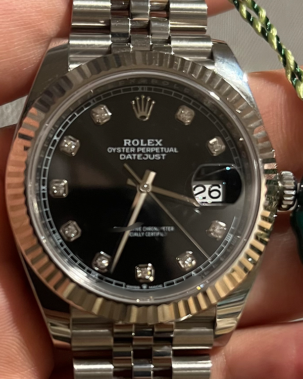 2023 Rolex Datejust 41MM Black Diamond Dial Jubilee Bracelet (126334)