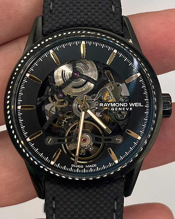 No Reserve - 2024 Raymond Weil Freelancer 42MM Skeleton Dial Textile Strap (2785-BC5-20001)