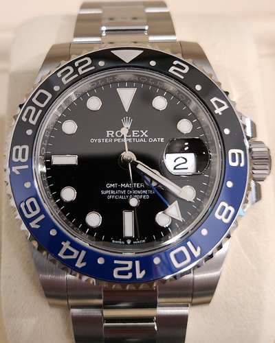 2024 Rolex GMT-Master II "Batman" 40MM Black Dial Oyster Bracelet (126710BLNR)