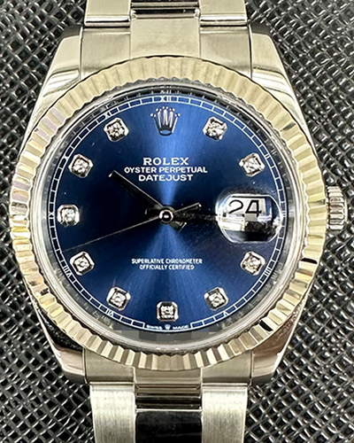 2019 Rolex Datejust 41MM Blue Dial Oyster Bracelet (126334)