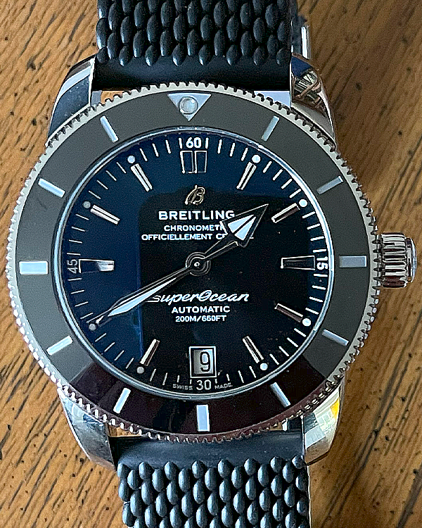 2022 Breitling Superocean Heritage II B20 42MM Black Dial Rubber Strap (AB2010)