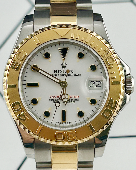 2000 Rolex Yacht-Master 35MM White Dial Two-Tone Oyster Bracelet (68623)