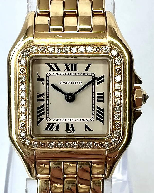 Cartier Panthère De Cartier 23MM Quartz Cream Dial Yellow Gold Bracelet (1280-2)