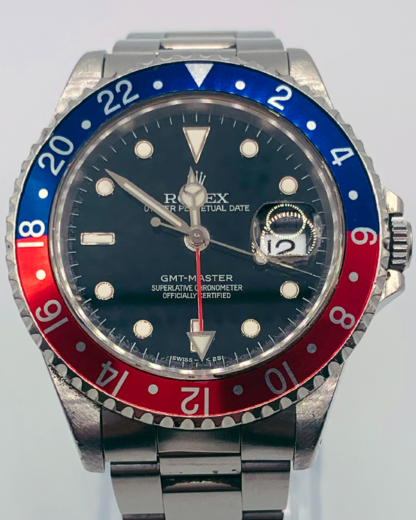 Rolex GMT-Master "Pepsi" 40MM Black Dial Oyster Bracelet (16700)