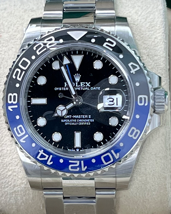 2022 Rolex GMT-Master II "Batman" 40MM Black Dial Oyster Bracelet (126710BLNR)