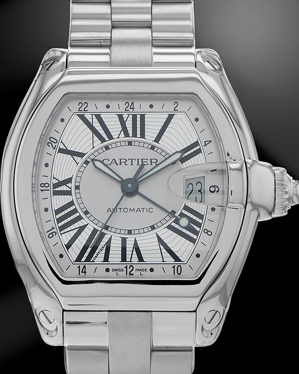 Cartier Roadster 40MM Silver Dial Steel Bracelet (W62032X6)