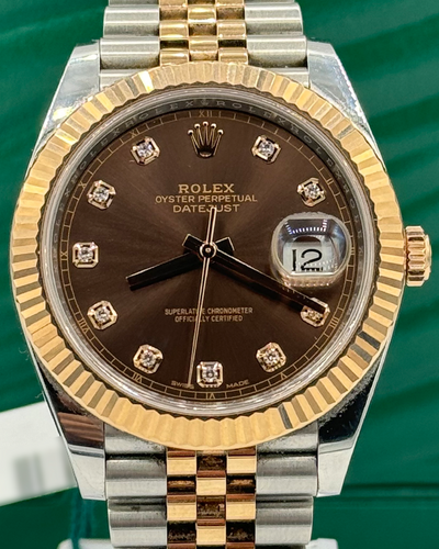 2018 Rolex Datejust 41MM Chocolate Dial Two-Tone Jubilee Bracelet (126331)