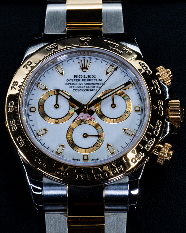 2021 Rolex Cosmograph Daytona 40MM White Dial Two-Tone Oyster Bracelet (116503)