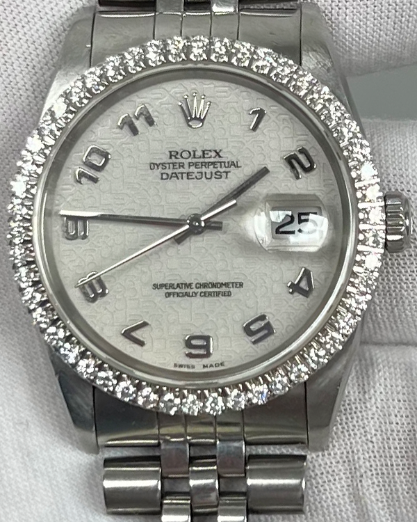 Rolex Datejust 36MM White Dial Steel Jubilee Bracelet (16220)