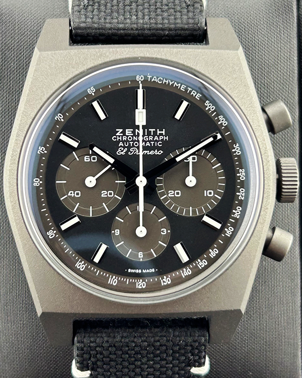 2024 Zenith El Primero Chronomaster Revival Shadow 37MM Black Dial Textile Strap (97.T384.4061/21.C822)