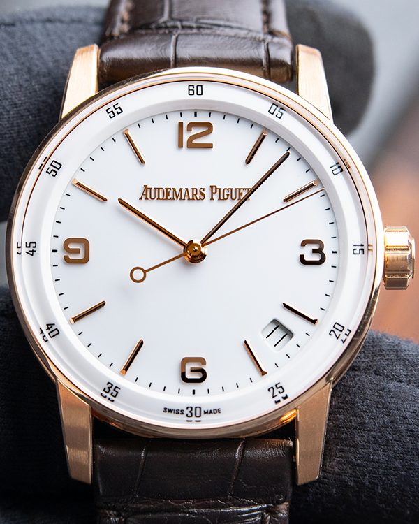 Audemars Piguet Code 11.59 Rose Gold White Dial Date Automatic 4302 41MM (15210OR.OO.A099CR.01)